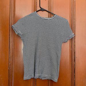 Vintage  B/W ribbed tee Small